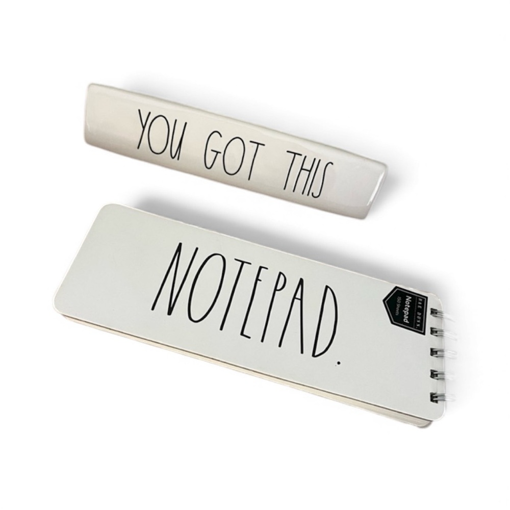 3/$30 Rae Dunn Notepad and Desk Sign Bundle